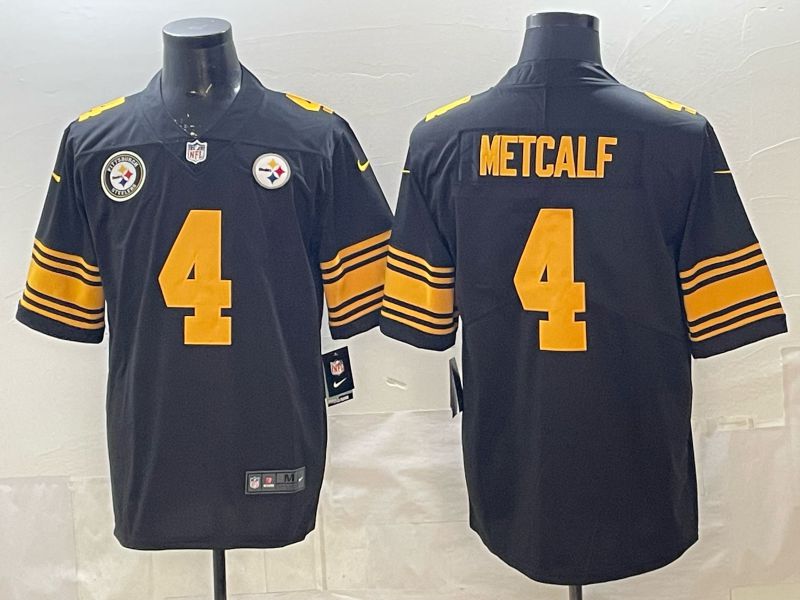 Men 2026 Pittsburgh Steelers #4 Metcalf Black Nike Limited NFL Jersey 03->pittsburgh steelers->NFL Jersey